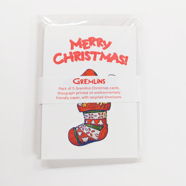 Gremlins themed Christmas Cards Pack of 5